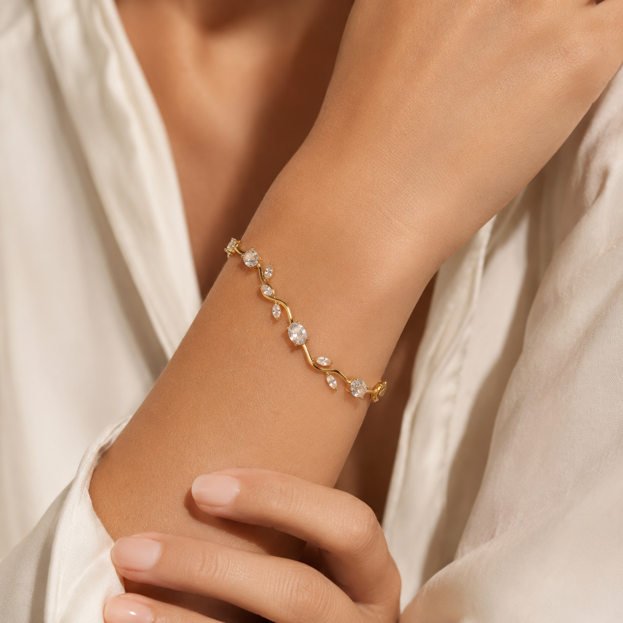 Elysian Crystal Vine Bracelet