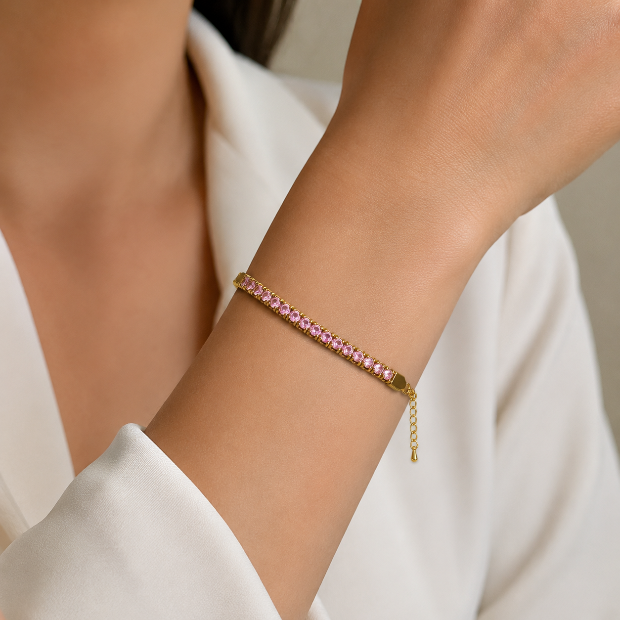 Rosé Radiance Tennis Bracelet