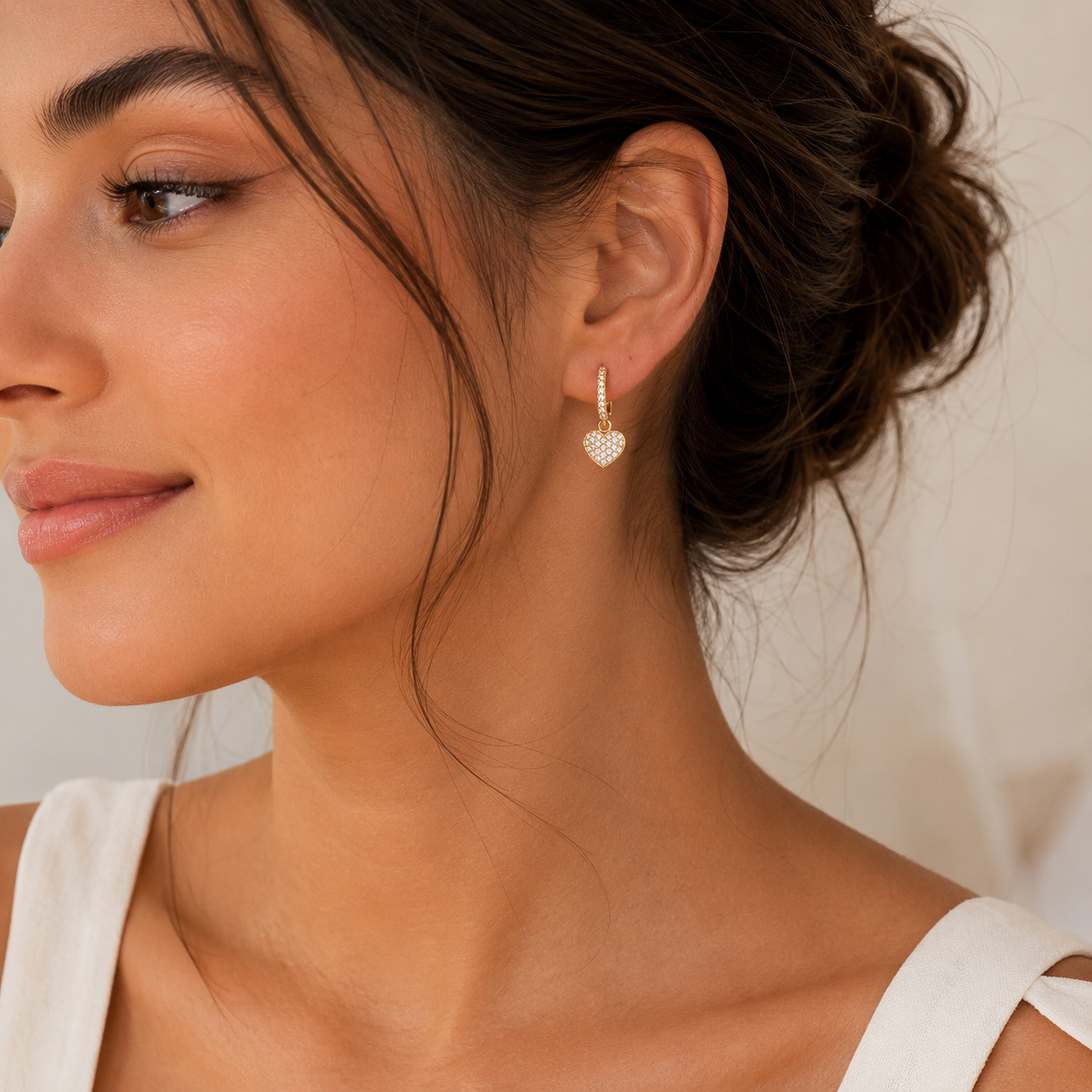 Amora Heart Drop Earrings