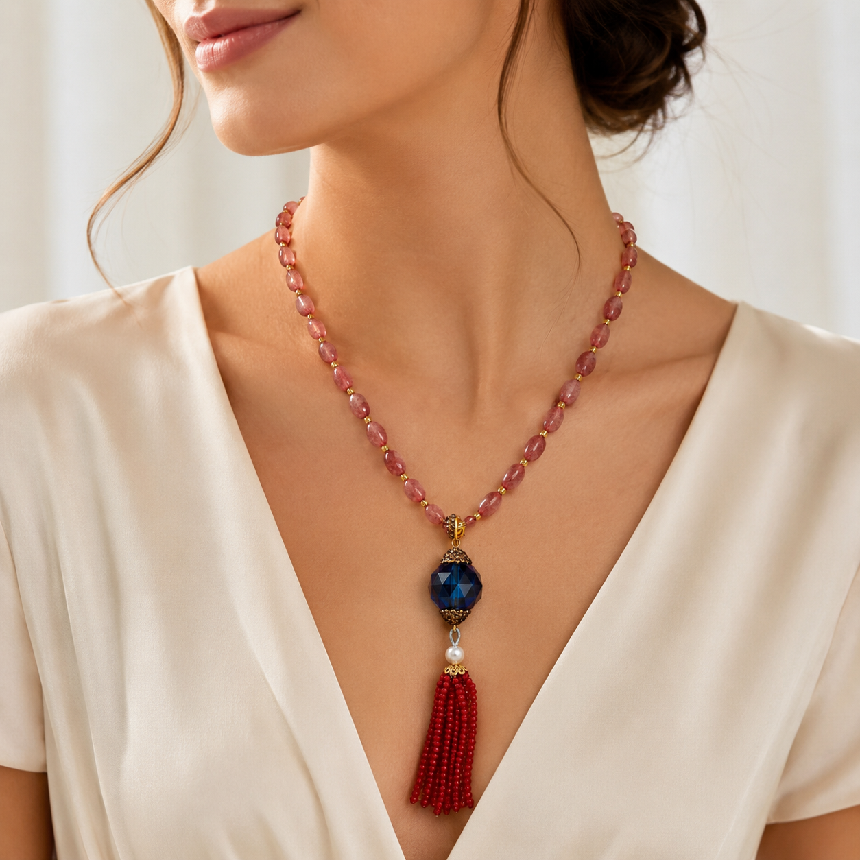 Midnight Royale Tassel Necklace