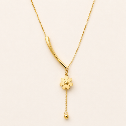 Golden Bloom Pendant Necklace