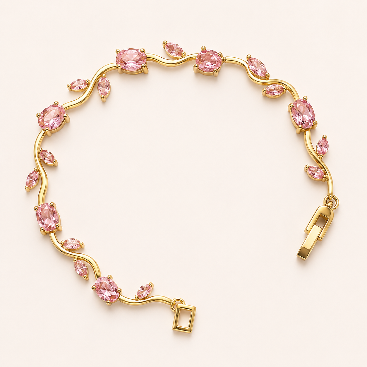 Blush Petal Crystal Bracelet