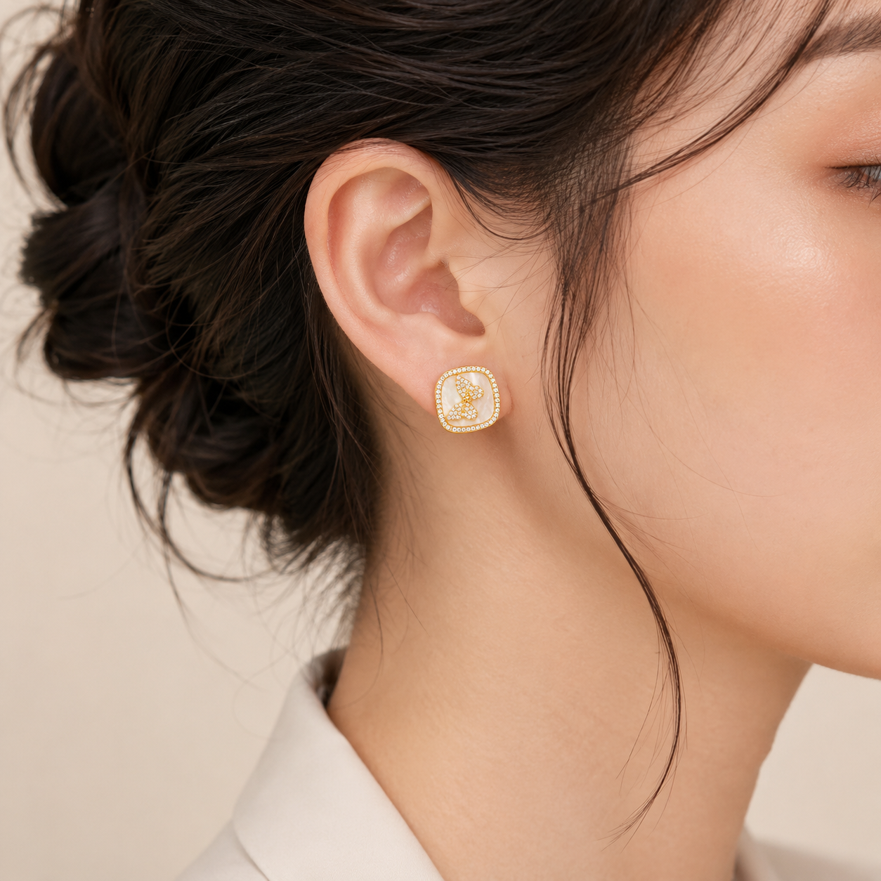 Aurelia Butterfly Stud Earrings