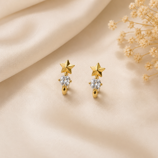 Celestia Star Drop Stud Earrings