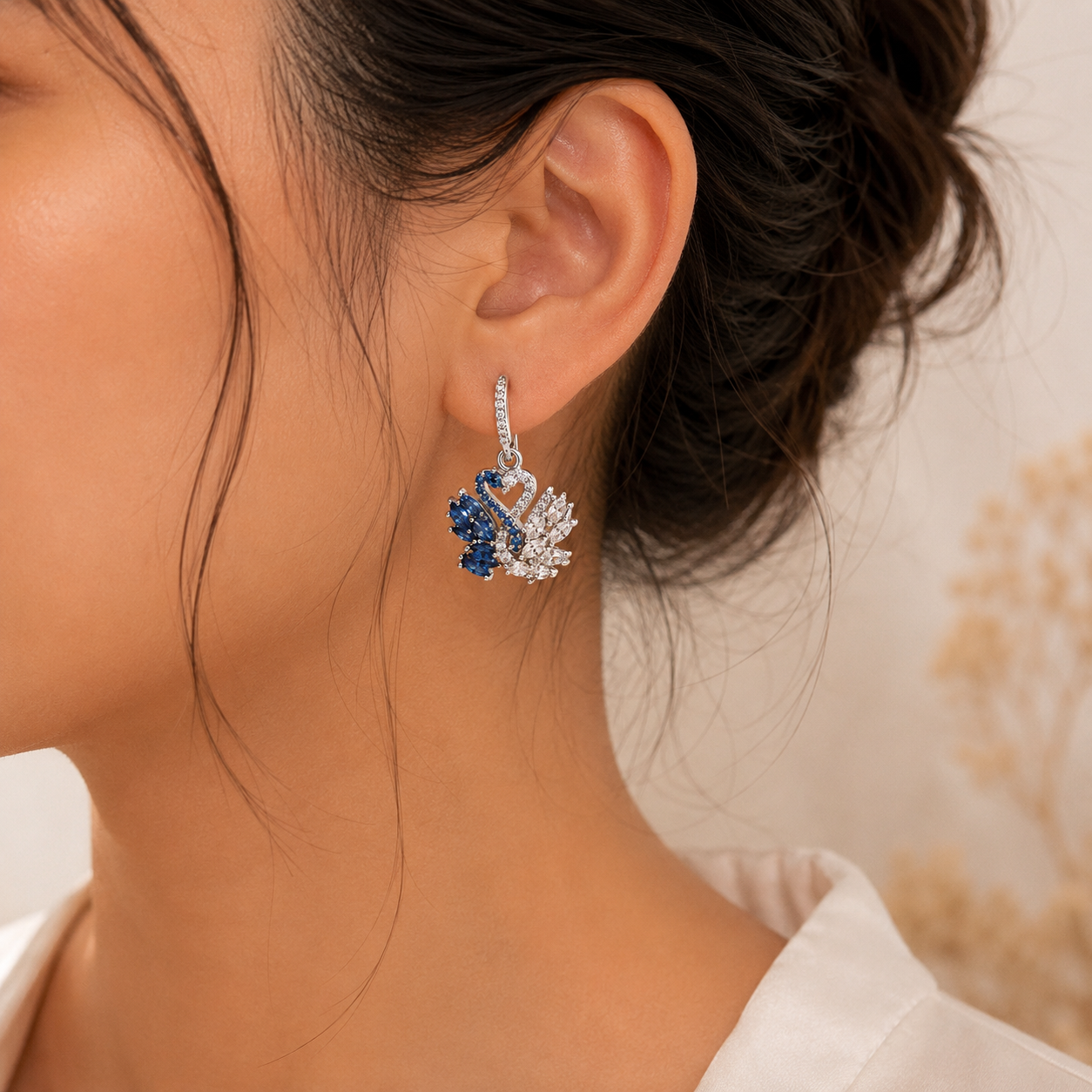 Azure Swan Royale Earrings