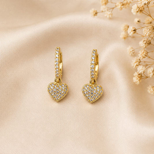 Amora Heart Drop Earrings