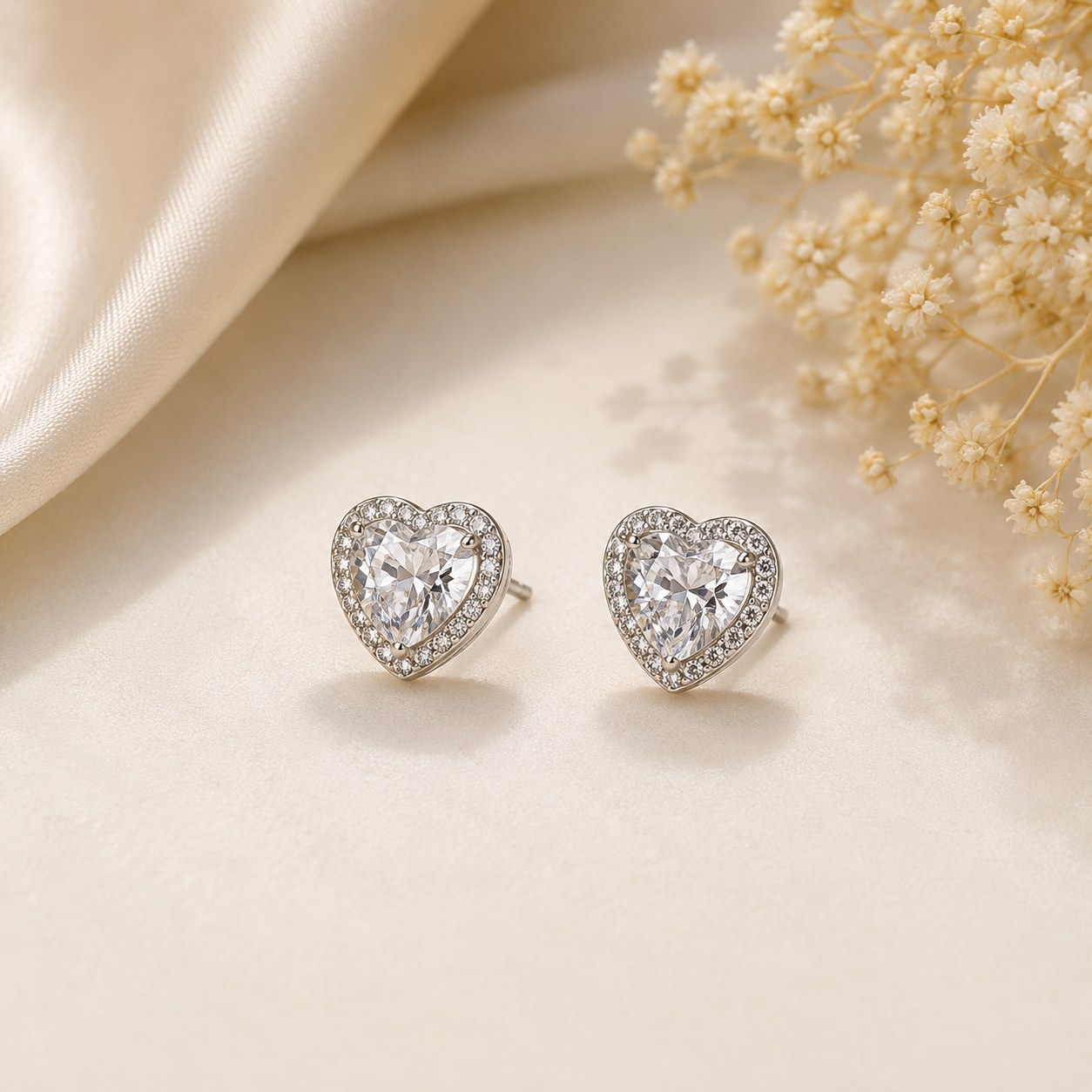 Étoile Heart Stud Earrings