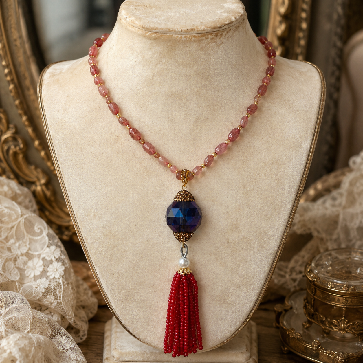 Midnight Royale Tassel Necklace