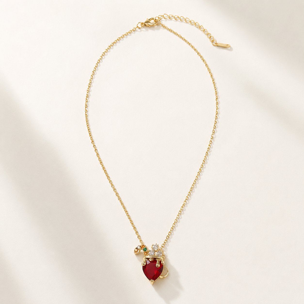 Scarlet Heart Pendant Necklace