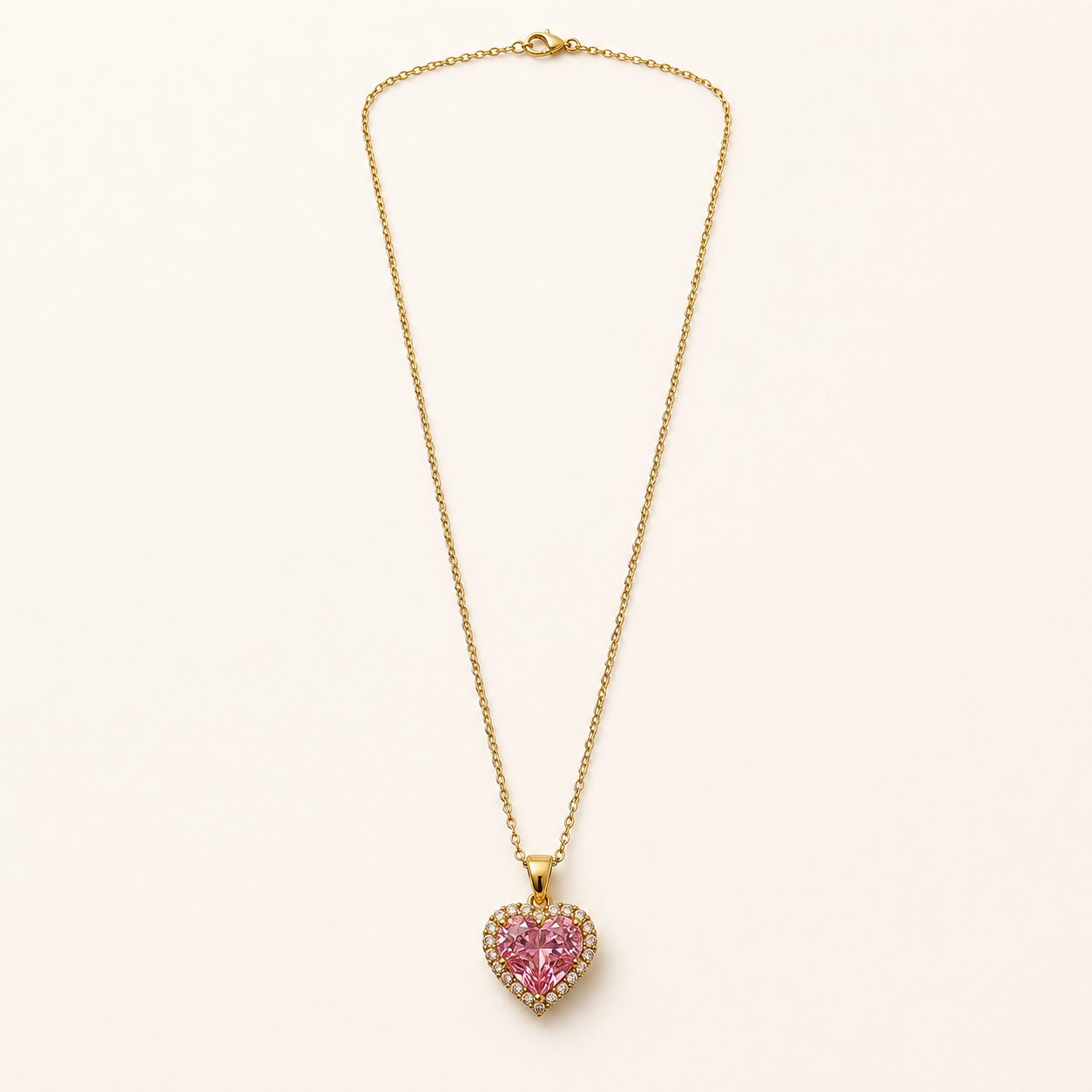 Blush Heart Pendant Necklace