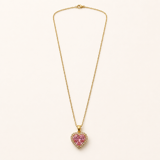 Blush Heart Pendant Necklace