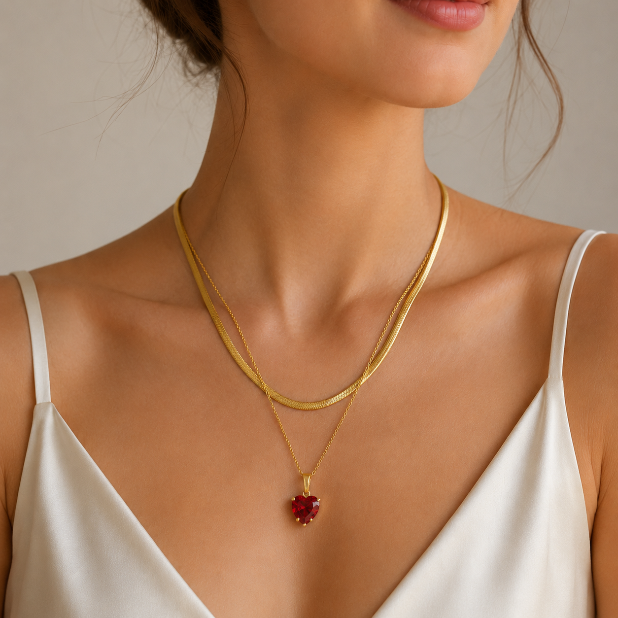 Heavena Gem Heart Radiance Necklace