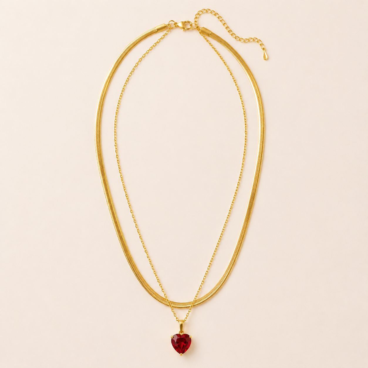 Heavena Gem Heart Radiance Necklace