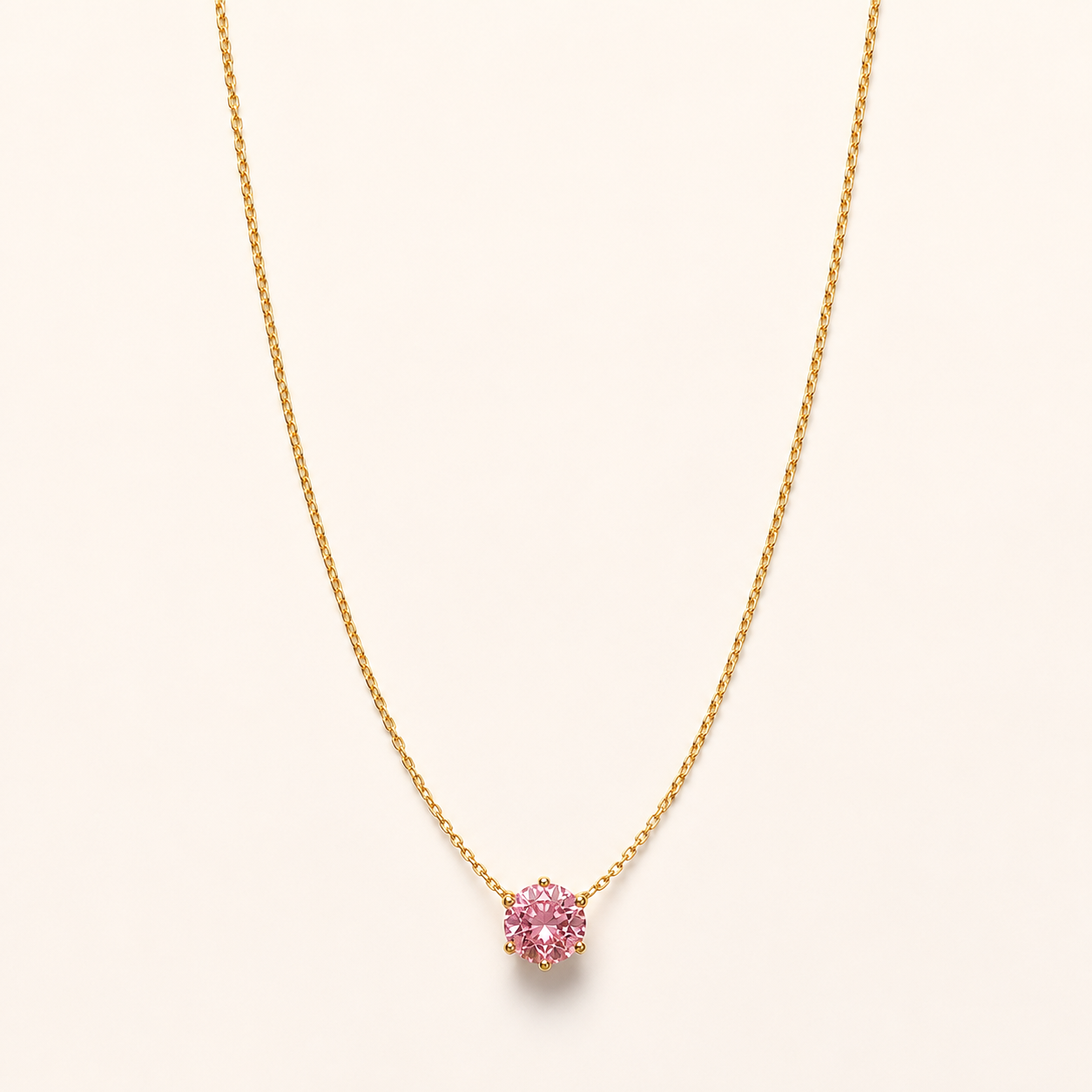 Aurora Crystal Solitaire Necklace