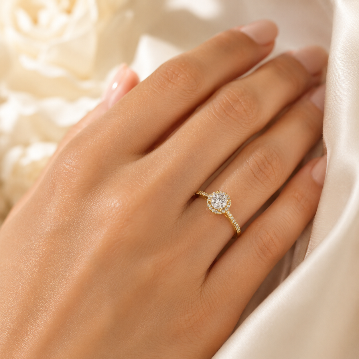 Celeste Halo Adjustable Ring