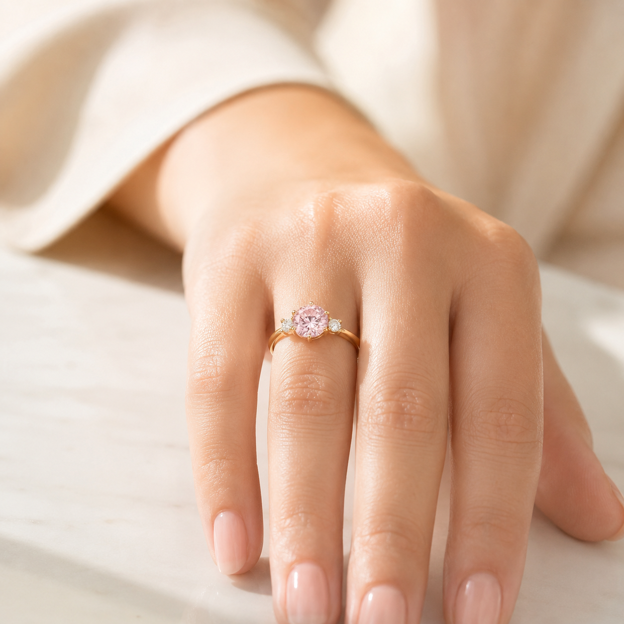 Rosé Lumière Adjustable Ring
